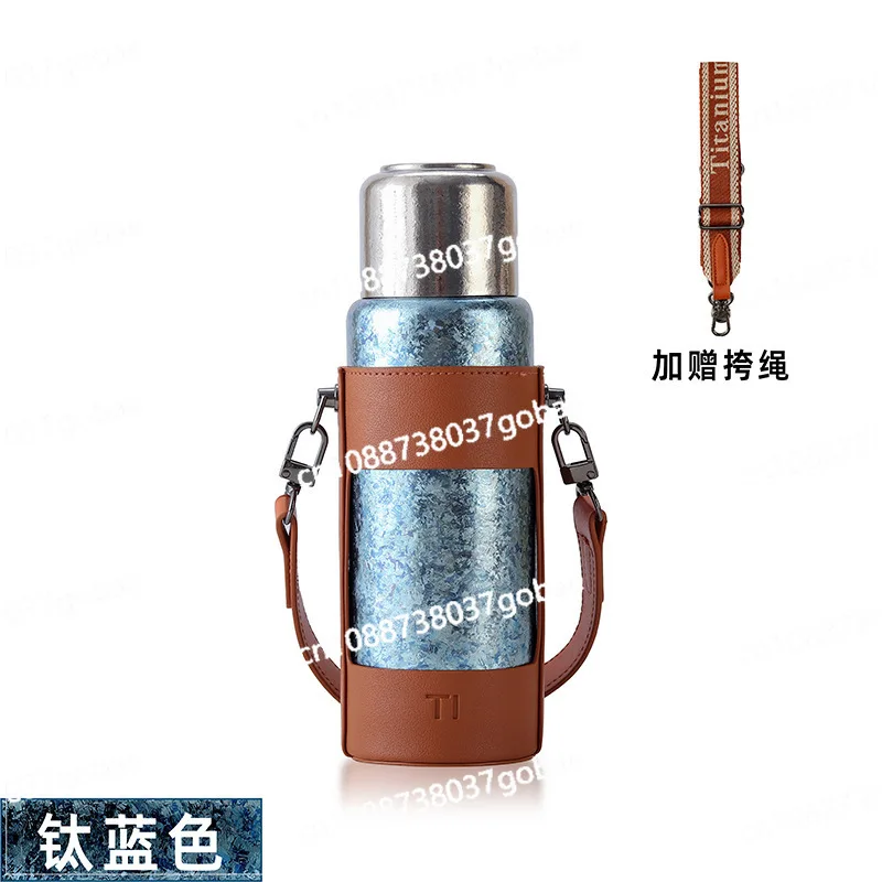 Pure Titanium Thermos Cup Stewed Teacup Outdoor Travel Stuffy Water Cup Men and Women High-end Gift Tea Separation Tea Cup