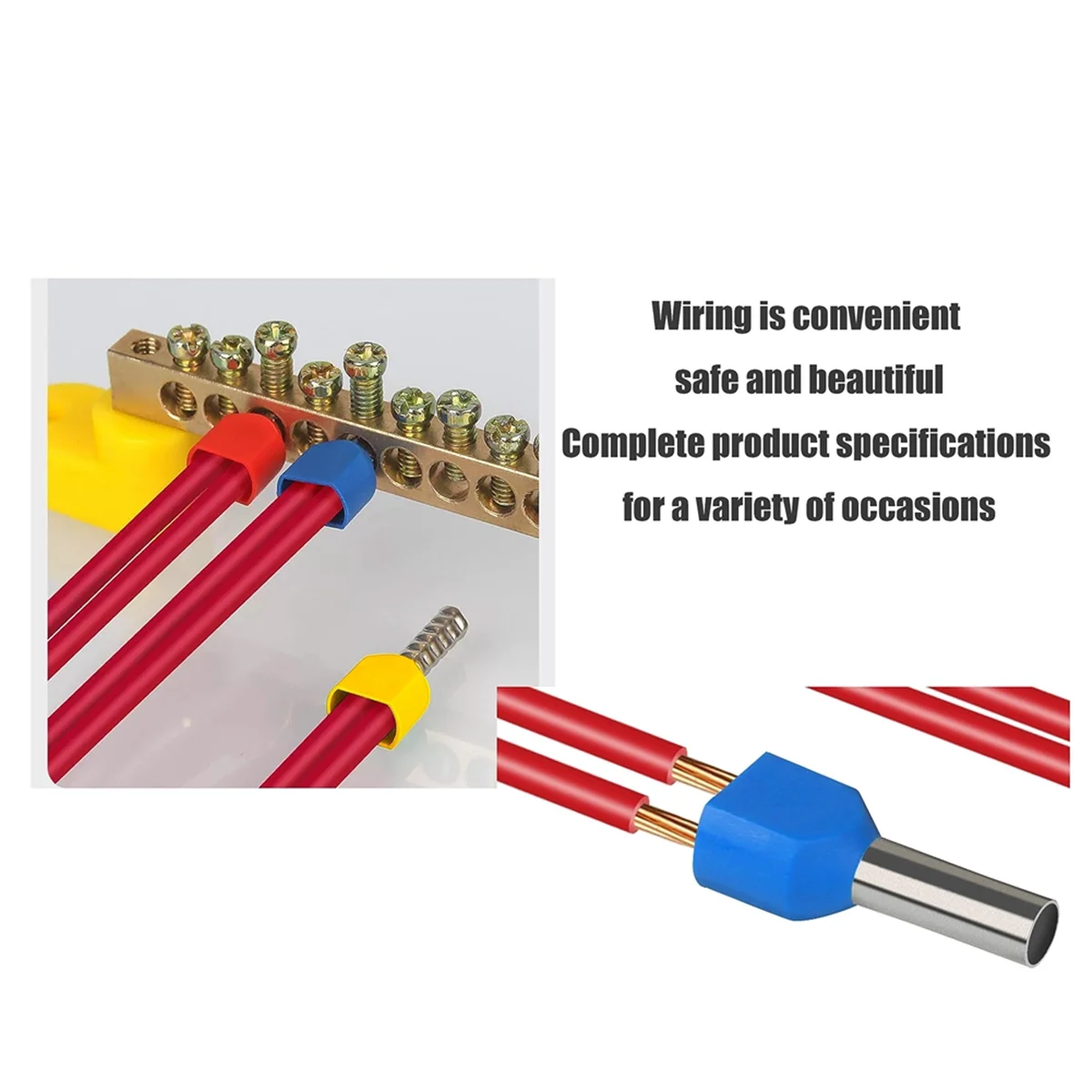 ABLK Double Wire Ferrules Kit, 500Pcs Wire Ferrule Terminals, Insulated Ferrule Crimp Pin Terminals, Cord Pin End Terminal