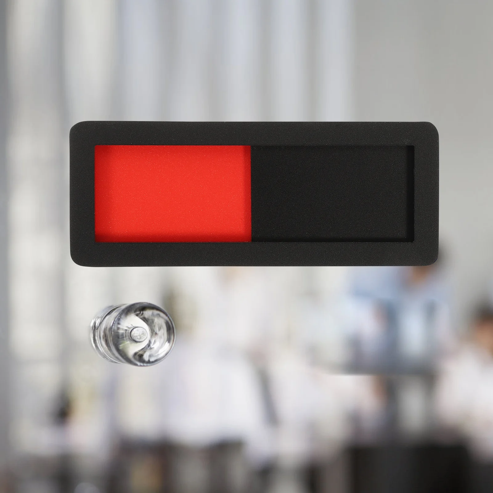 Tanda Indikator Slider Akrilik Modern untuk Pintu Kantor Privasi Dihuni Status Kosong Papan Pengalih Dekorasi Ruang Konferensi