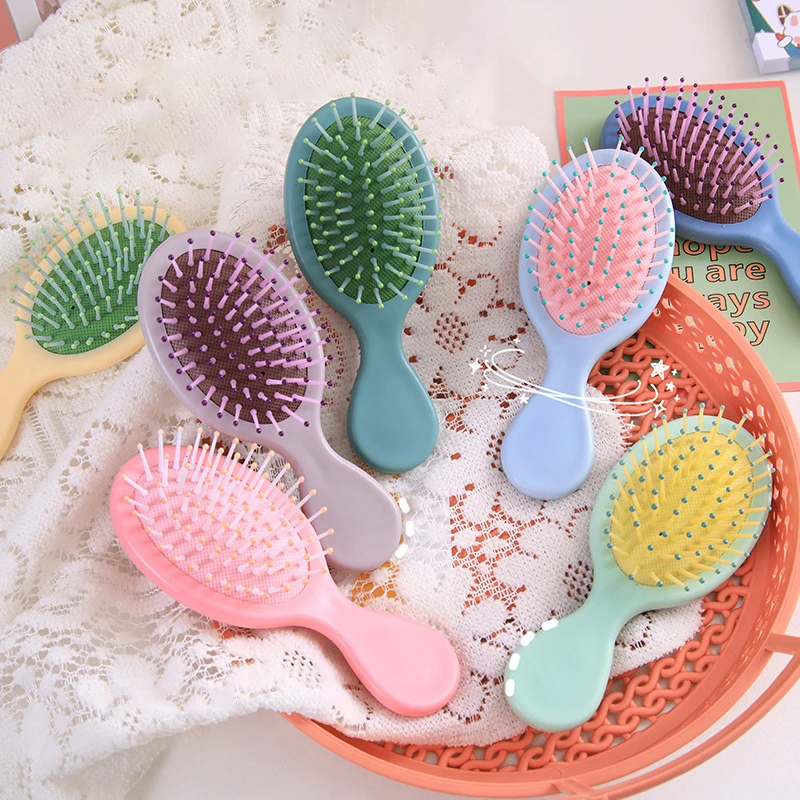 

Mini Soft Bristles For Women Baby Girls Kids Wet Hair Brush Hair Combs Small Pocket Travel Hair Brush Hair Combs Toddler