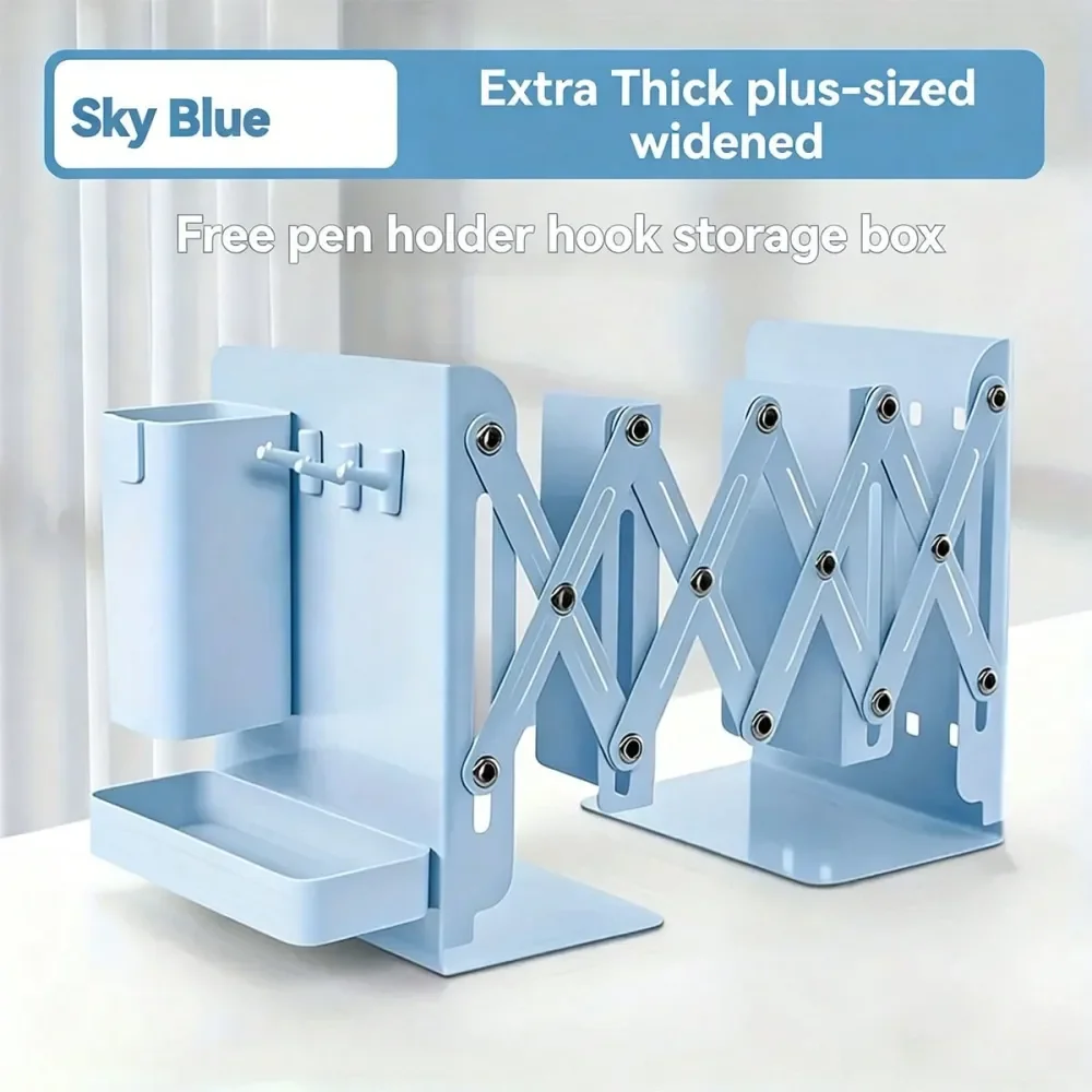 

Регулируемые подставки для книг, подходят для книжных полок, изготовлены из металла, выдерживают тяжелые предметы, подходят для журналов и документов, а также для организации рабочего стола.