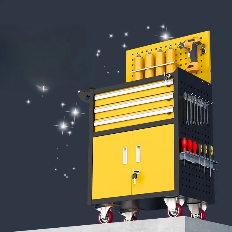 

Colorful Mobile Tool Cart Multi-function Workshop Auto Storage Cabinet Repair Function Tool Packaging Gereedschapskist XY40GJG