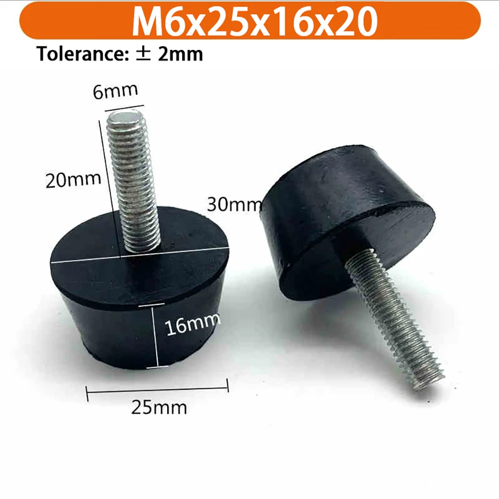 M6 M8 M10 Rubber Verstelbare Voeten Pad Voeten Pad Met Schroef Tafel Stoel Balck Stelvoet Pad Meubilair Been anti-shock Bescherming