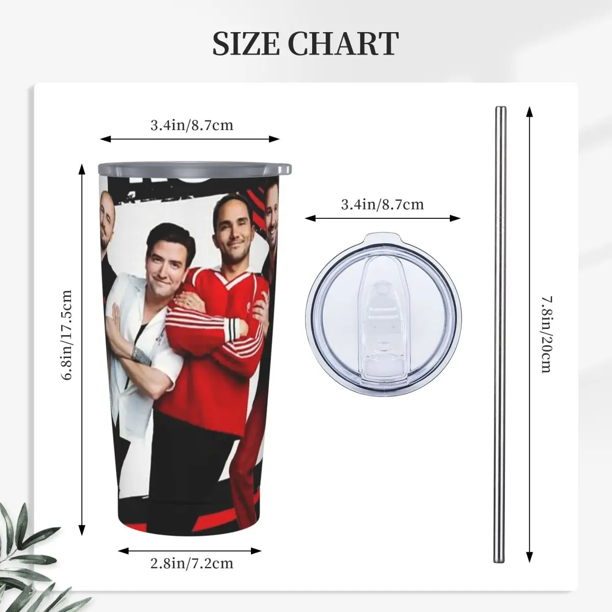 Big Time Rush BTR Band Music Stainless Steel Tumbler Vacuum Insulated Mug Thermal Cold Bottle Straw With Lid 20oz