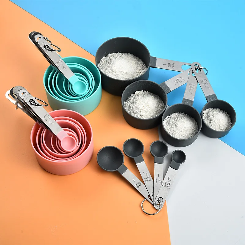 The latest stainless steel measuring cup measuring spoon set, kitchen with graduated measuring spoon for home use