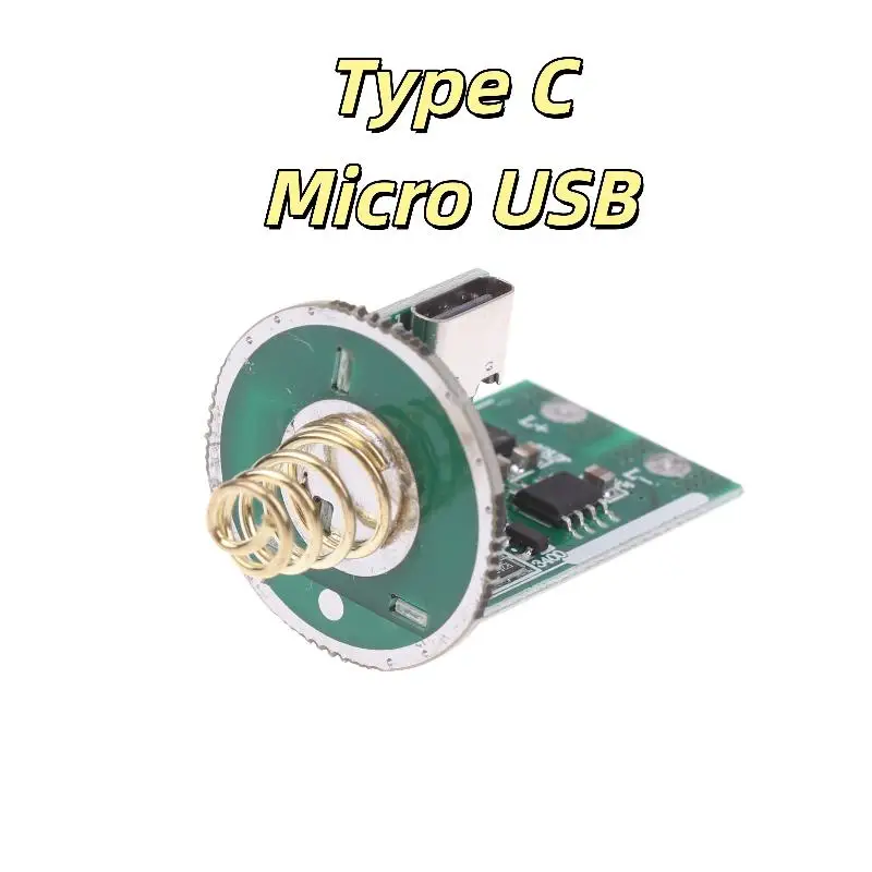 1Pcs Type-C/Micro 3-4.2V Single Lithium Flashlight LED Drive Board 3/5 Modes PCB Circuit Board For 1X 18650 Or 26650 Battery