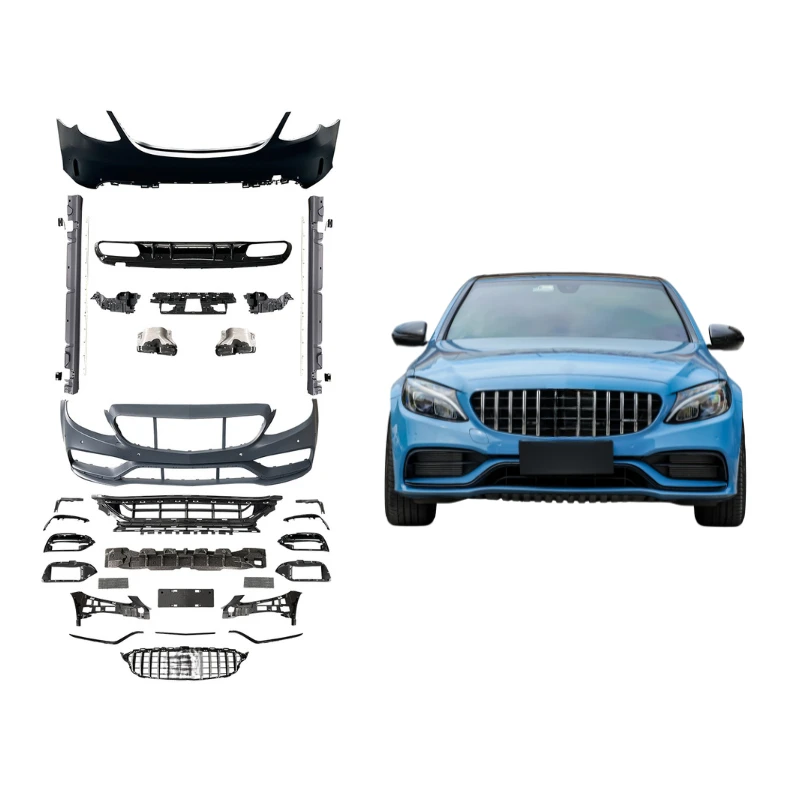High Quality PH Style Full Body Kit Front Bumper Grille Hood Fenders Screw‑On Installation Exterior Upgrade Parts