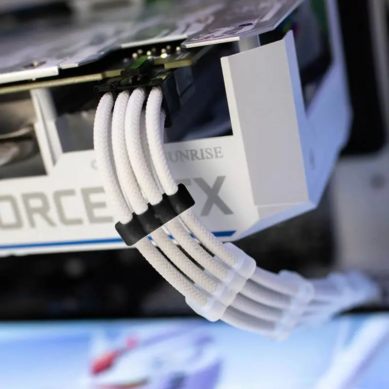 24 ชิ้นสายหวี Clamp สายคลิป Organizer ATX 24Pin CPU 8Pin 6Pin คอมพิวเตอร์การจัดการสายไฟคลิปแขนยาว Cable Manager