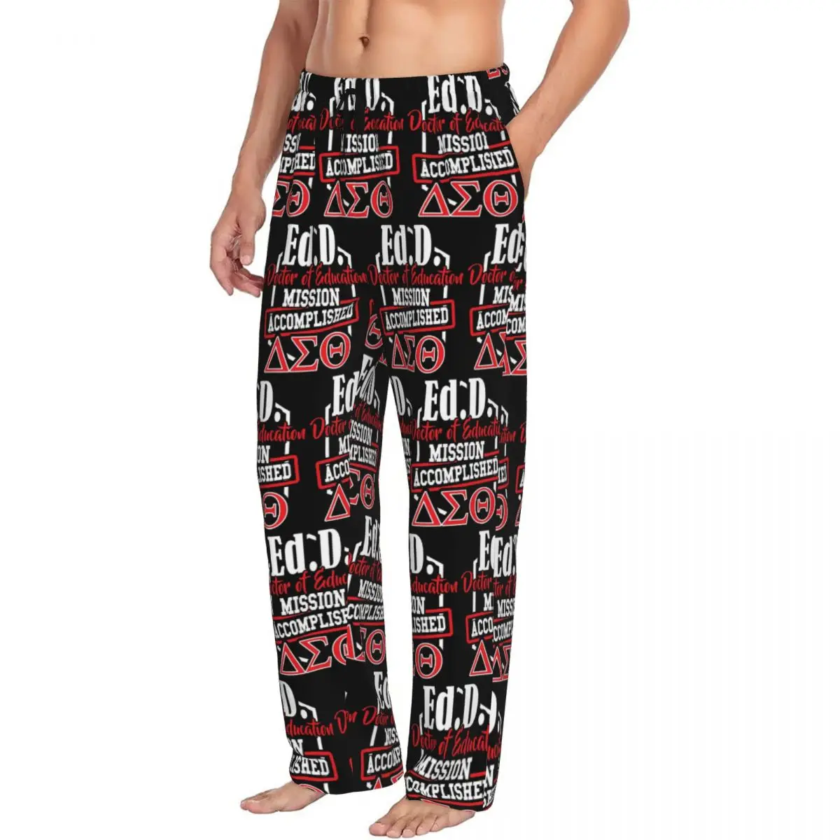 

Мужские пижамные штаны Delta Sigma Theta Sorority, одежда для сна с карманами на заказ