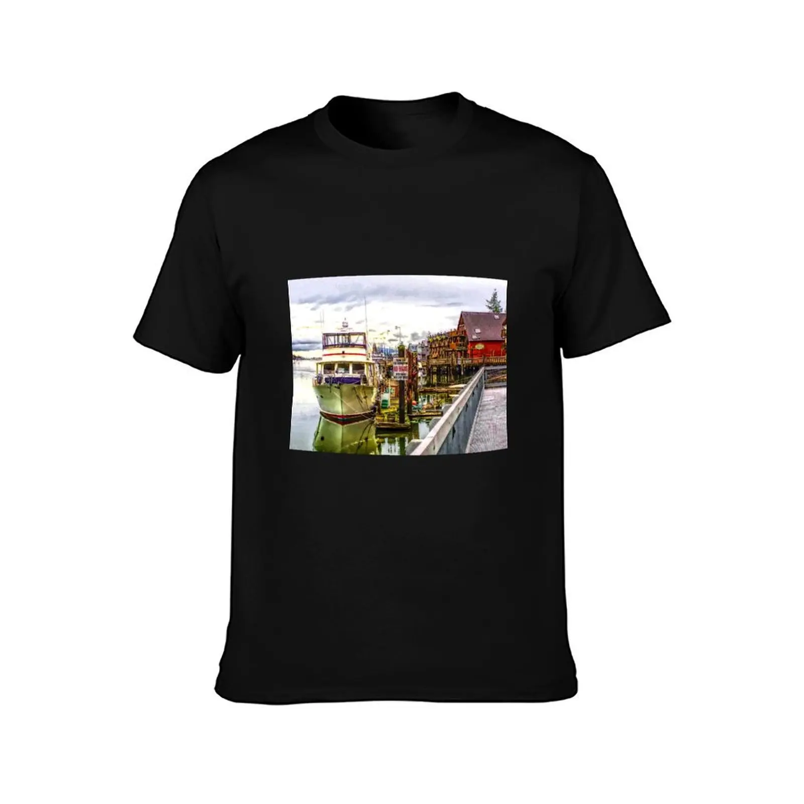 Boats on the La Conner Waterfront T-Shirt t shirt for man T-Shirt