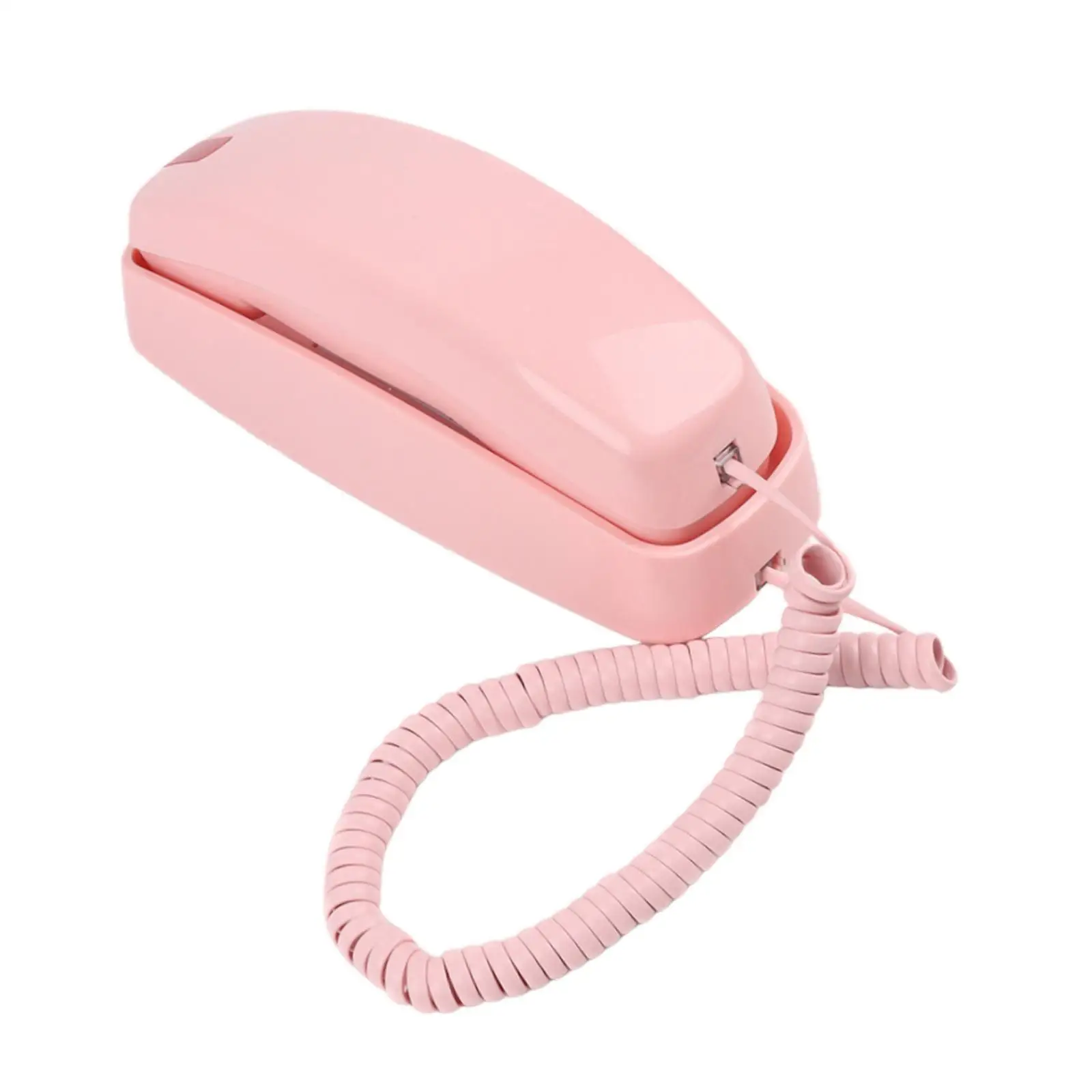 Wall Mount Phone Redial Big Button with Light Indicator Classic Wall Telephone Landline for Garage Hotel Business School Kitchen