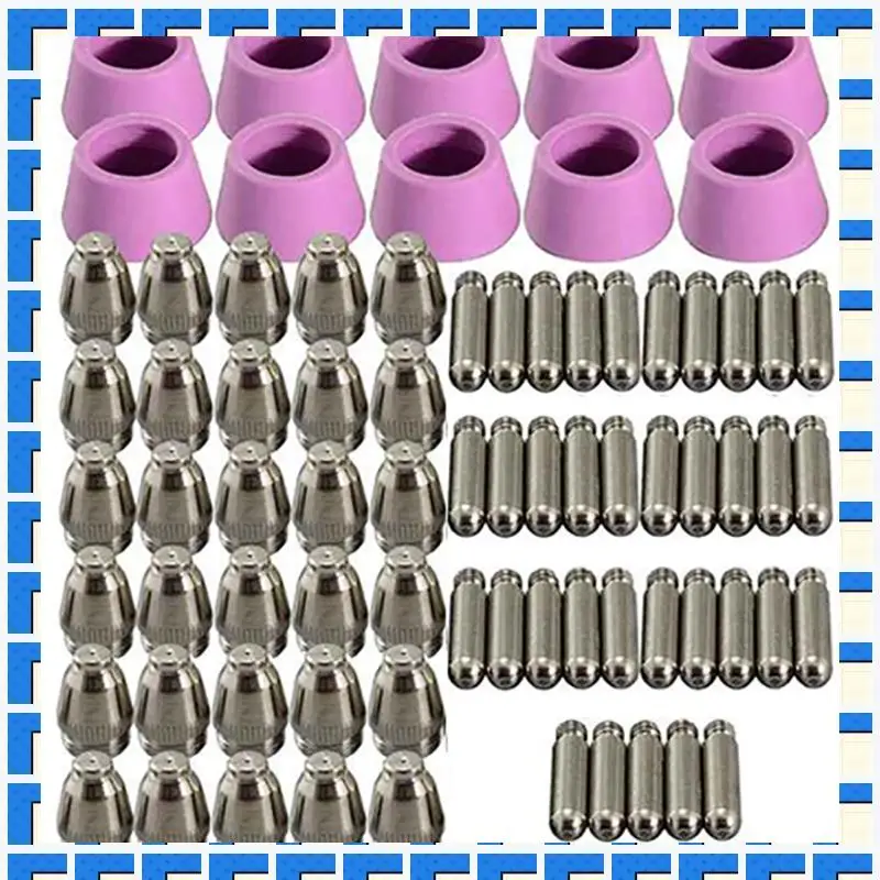 

ABNG 100Pcs AG60 Plasma Cutting Machine Consumable SG55 Plasma Cutter Accessories Plasma Torch Tip Electrode Cutter Kit