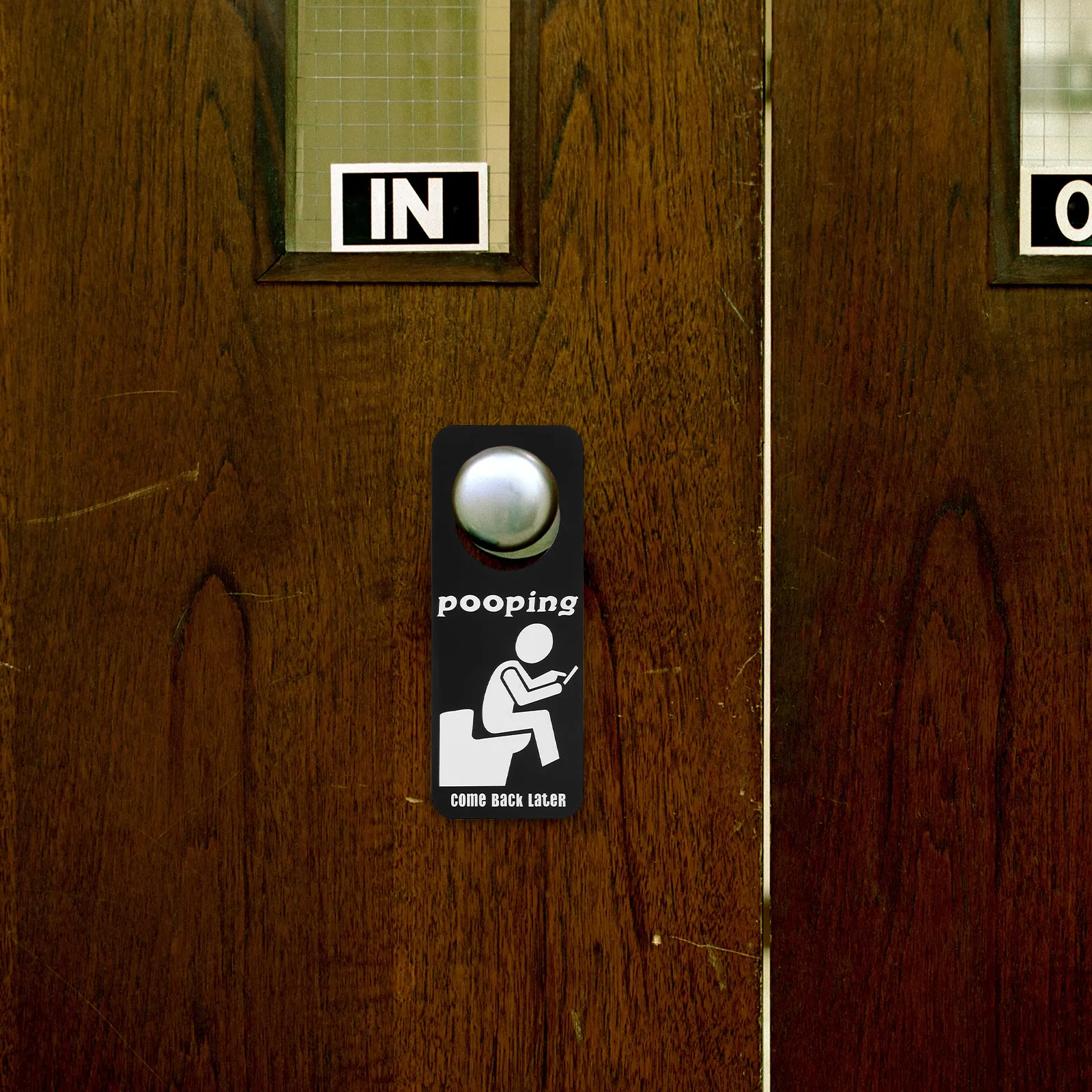 Home Bathroom Occupied Sign - Letrero Divertido para Puerta de Baño,
