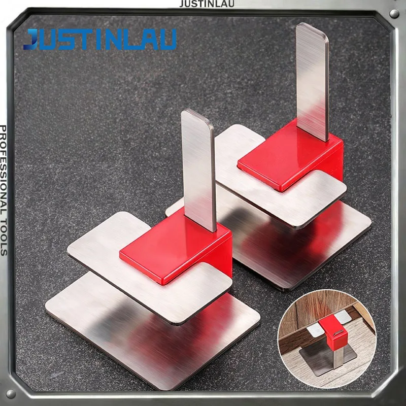 

JUSTINLAU Cabinet Door Installation Positioner Stainless Steel Cabinet Frame Fixture Household Cabinet Door Installation Bracket