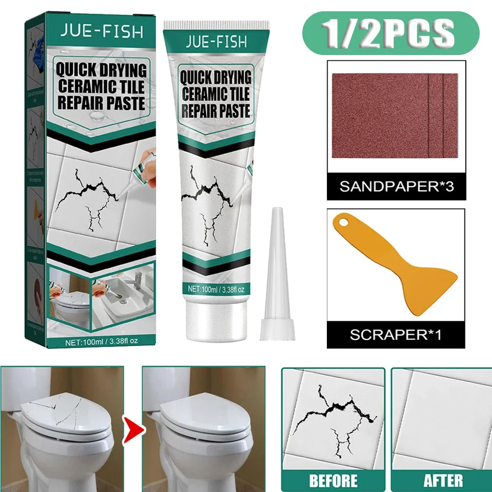 Practical Floor Tile Repair Cream Environmentally Universal Ceramic Repair Agent Quick-Drying Waterproof for Floor Wall Tile