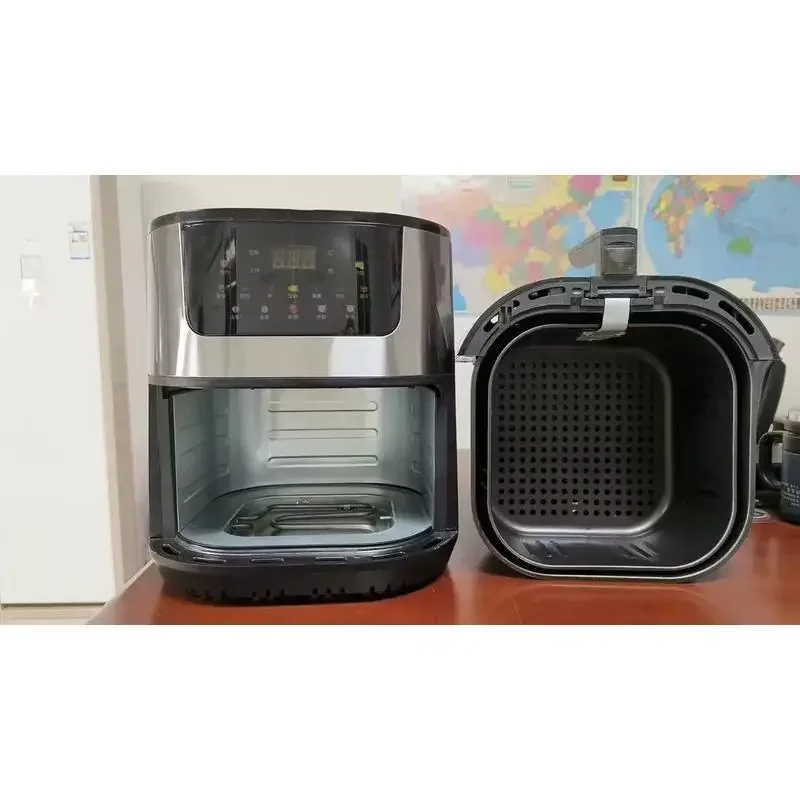 12 Quart Large Capacity Visual Air Fryer 110V Stainless Steel Multi functional Healthy Oil free Air Fryer Kitchen Electric Oven