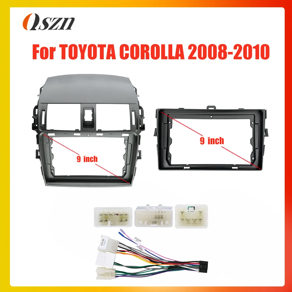 9 inch Car Radio Frame Fascia For Toyota Corolla 2006-2011 Dashboard Mounting Bezel Kit 2 Din Installation Stereo DVD