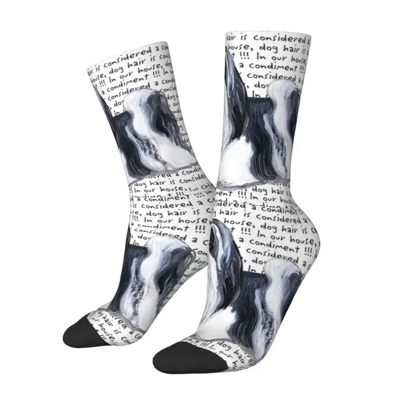 Funny Print Shih Tzu Dog Lover Socks for Men Women Stretch Summer Autumn Winter Pet Puppy Crew Socks