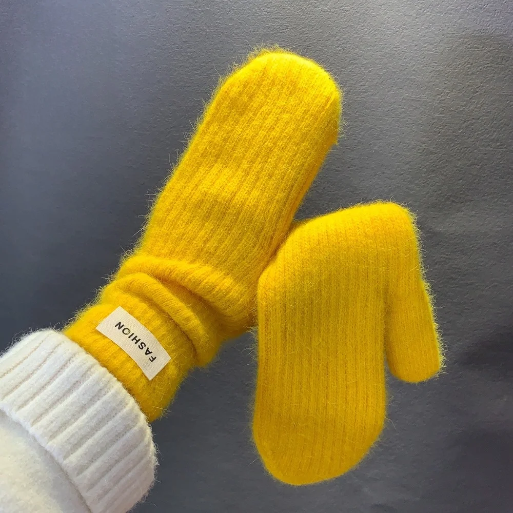 Material Winter Warm Mittens Thick Thermal 1 Pair Pack Thermal Gloves Soft Fabric Winter Warmth Cold Weather Gloves Driving