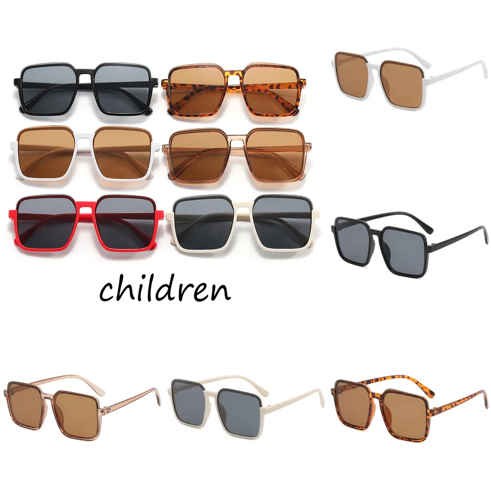 2026 Version Children's Are Fashionable Versatile, Suitable For Both Boys And Girls. Box Shaped Concave Sunglasses With