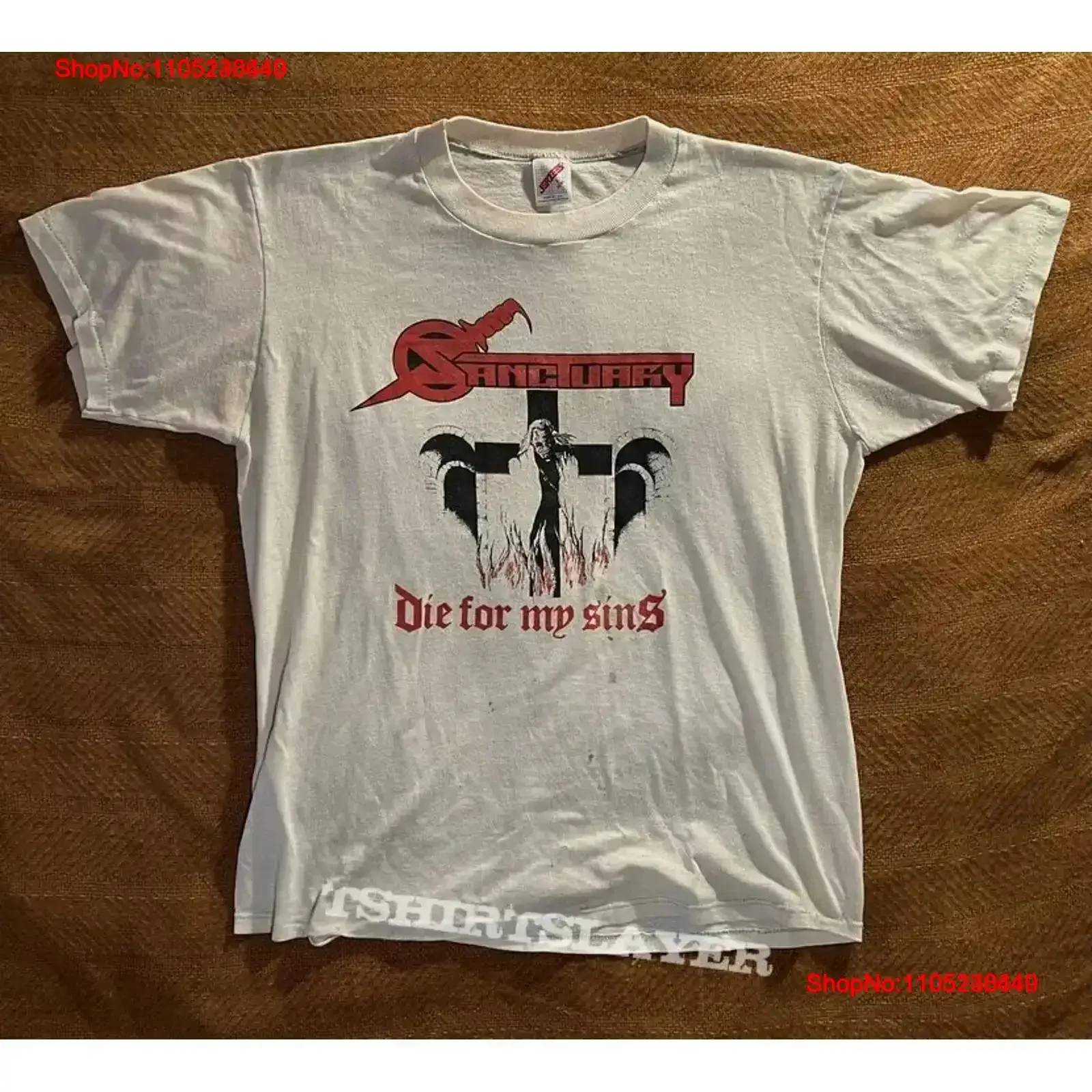 Sanctuary Die For My Sins Heavy Cotton All Size T Shirt M533 vintage Washed graphic Comfortable fashion Casual Breathable
