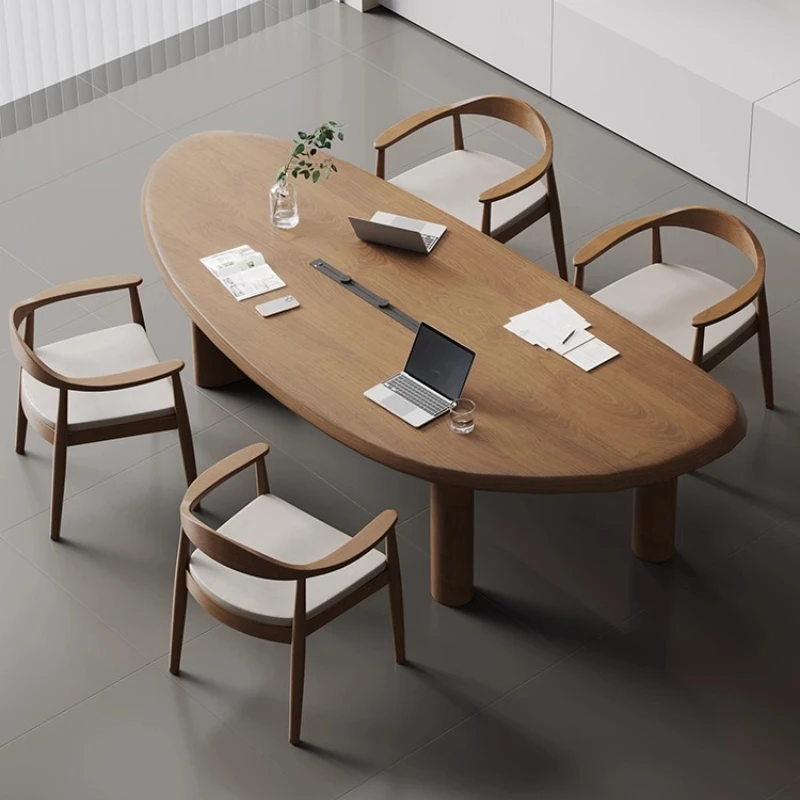 *light luxury advanced sense training negotiation table business meeting table and chairs home Modern curved conference