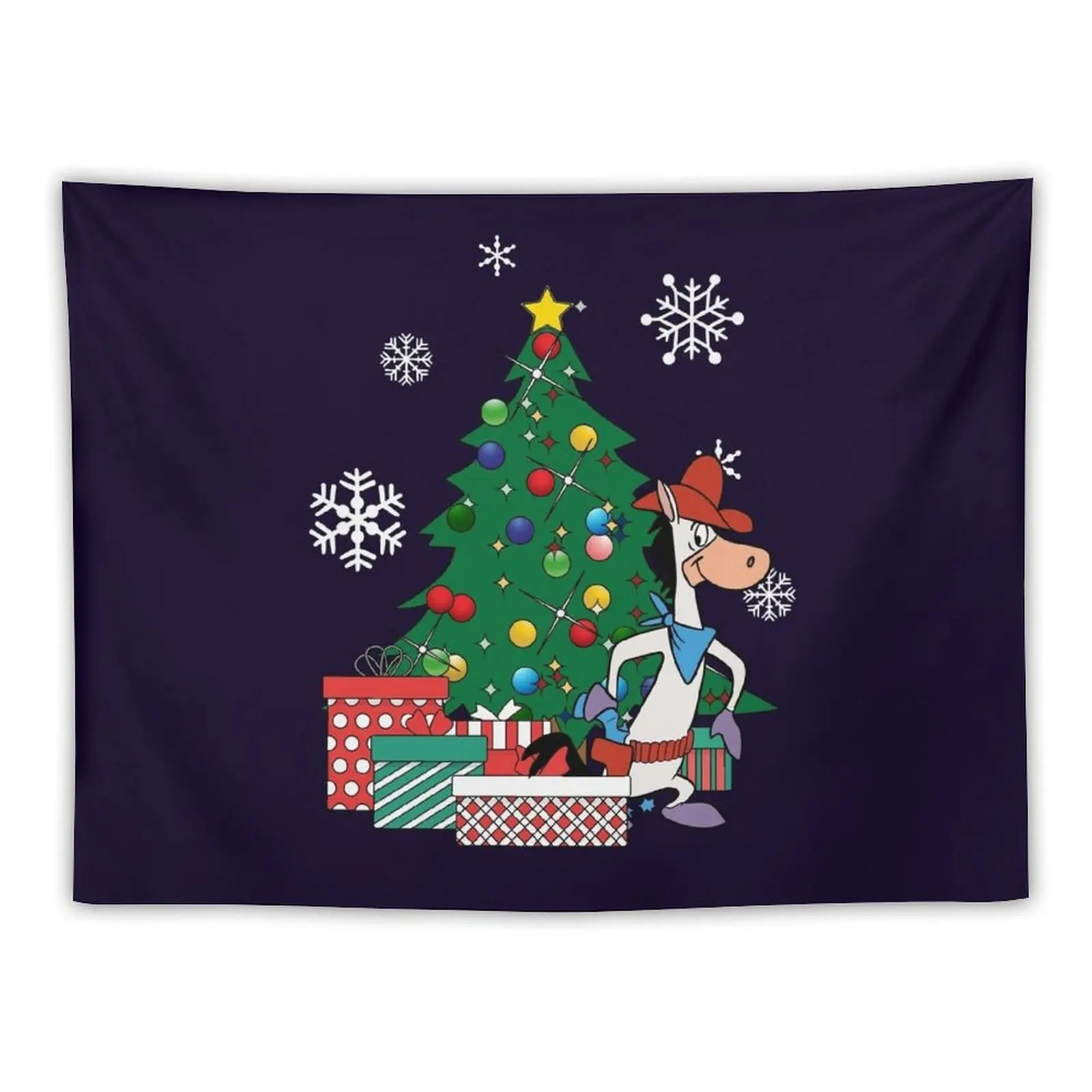 

Quick Draw McGraw Around The Christmas Tree Tapestry Decorative Wall Murals Wallpaper Bedroom Tapestry