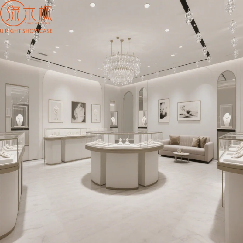 Custom.Exquisite Jewelry Store Custom Design  High-End Island Display Cases  Mall-Ready Showcase Customization