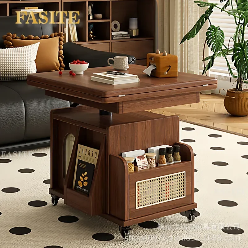 For Living Room Italian Minimalist Sofa Side Cabinet Light Luxury High End Modern Movable Multi Functional Cart Storage