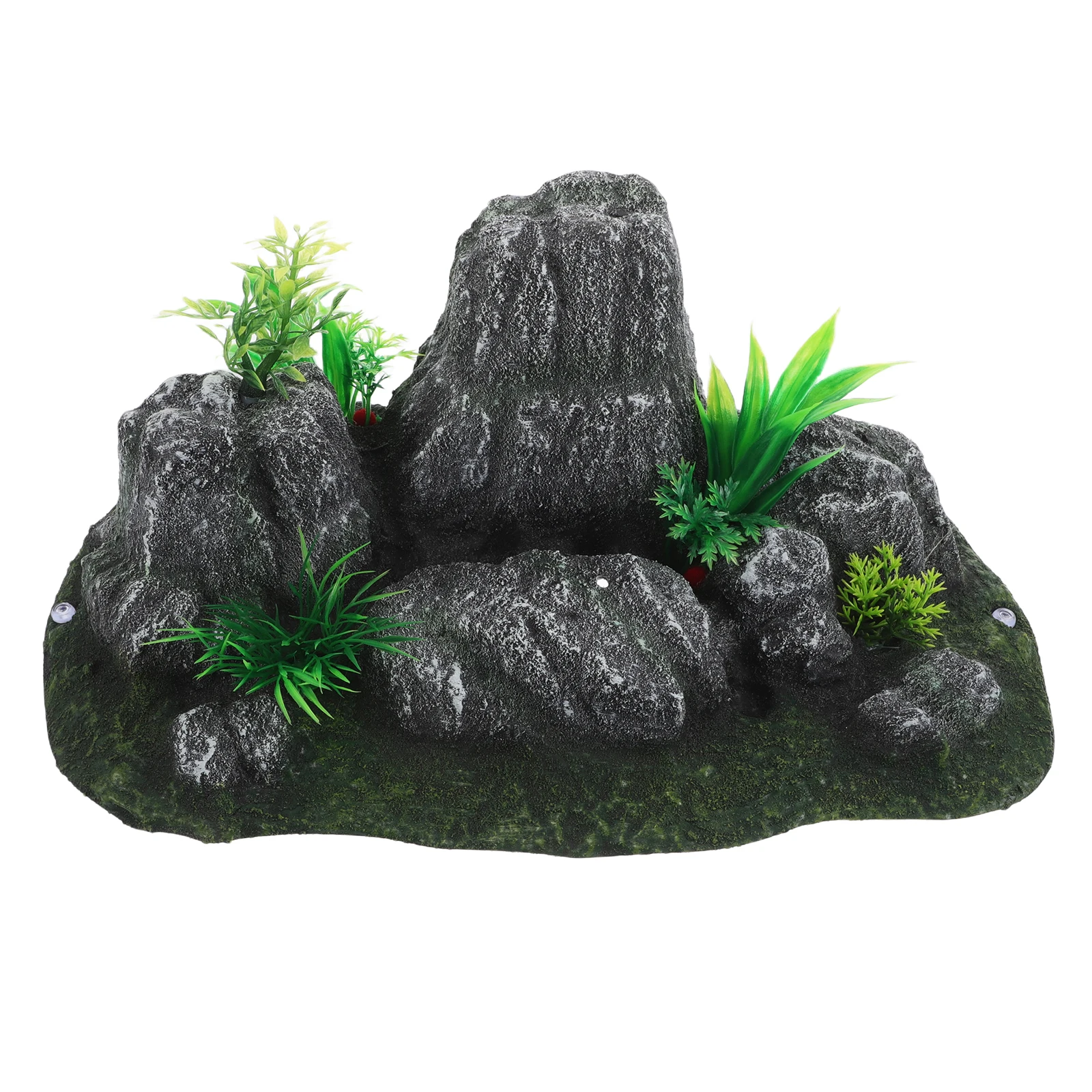 

Fish Tank Decoration Resin Artificial Mountain Landscape Aquarium Rocks Hideout Scenery Durability Lifelike Design Easy