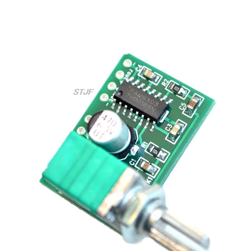 PAM8403 mini 5V digital amplifier board with switch potentiometer can be USB powered