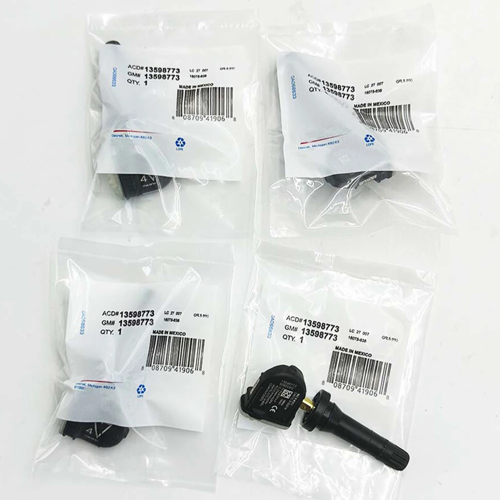 

4PCS OE 13598773 13516165 13589601 Tire Pressure Sensor For Cadillac CT6 SRX Chevrolet Aveo Malibu Opel Antara Mokka TPMS 433MHZ