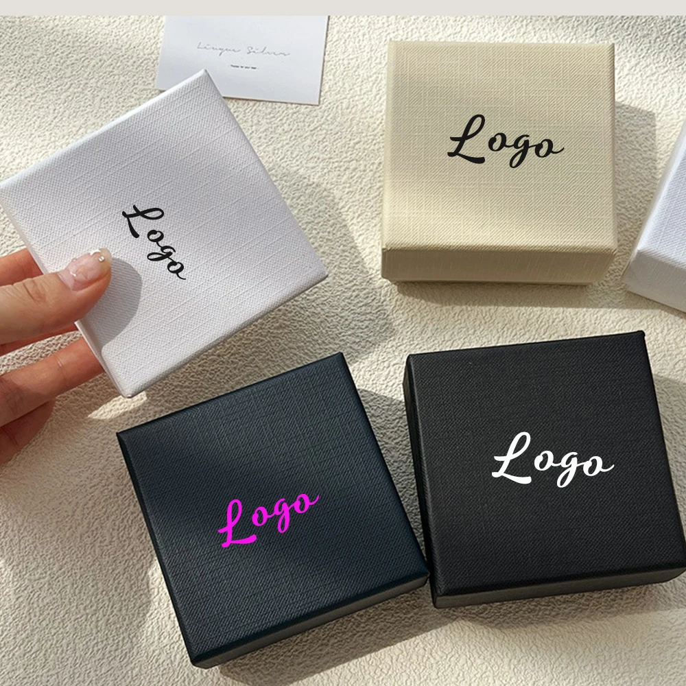 

Paper Black Luxury Jewelry Wedding Gift Box Packaging Custom Logo Printed Jewellry Rings Earrings Necklace Organizer Boxes Case