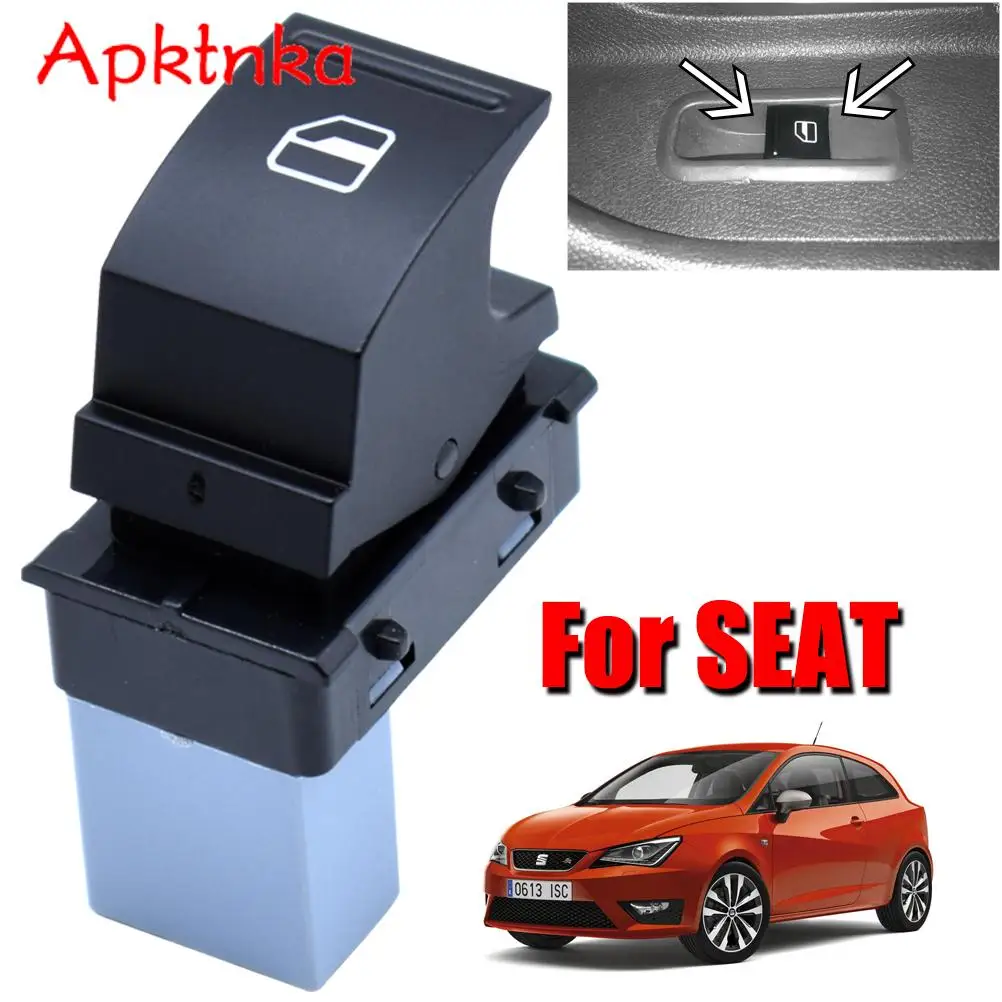 Electric Side Window Switch Power Control Button Door For Seat Leon Ibiza Alhambra Altea Toledo OE# 7L6959855B Car Accessories