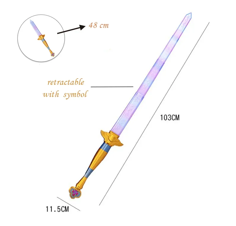 Kpop rumi espada com símbolo roupas demônio roleplay caçadores espada cosplay prop feminino masculino halloween carnaval traje acessórios