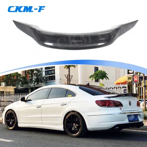 R Style Carbon fiber Rear Boot Spoiler Lip Wings for Volkswagen VW Passat CC Sandard 2009-2016 FRP Car Accessories