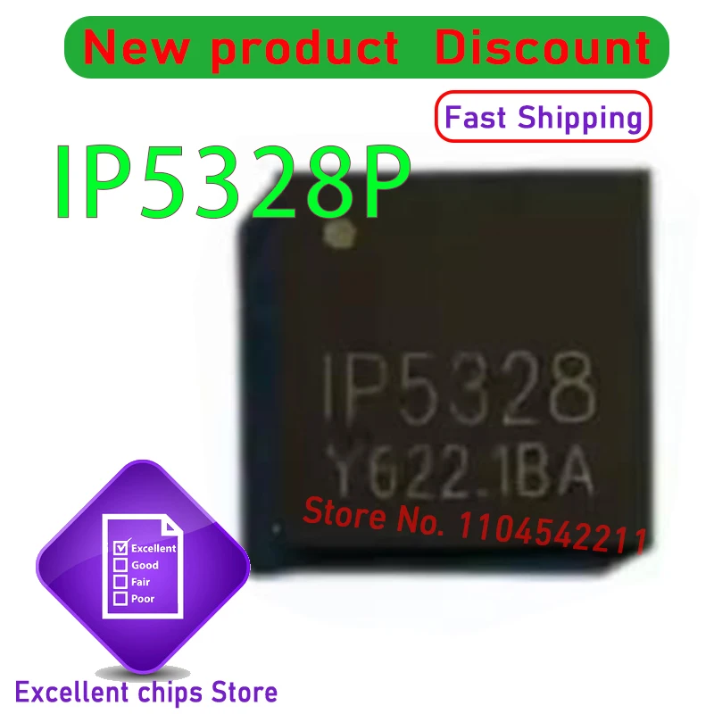 IP5328 IP5358 IP175G IP178G IP2705 IP5318 IP5318AQ IP5328P IP5566 IP6806 IP6809 QFN 1pcs New