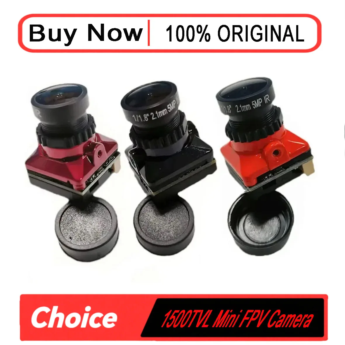 Mini 1/3 CMOS FPV Camera 1500TVL Clear Image OSD Internal Adjustment Fit RC Racing Drone Aircraft Model Parts