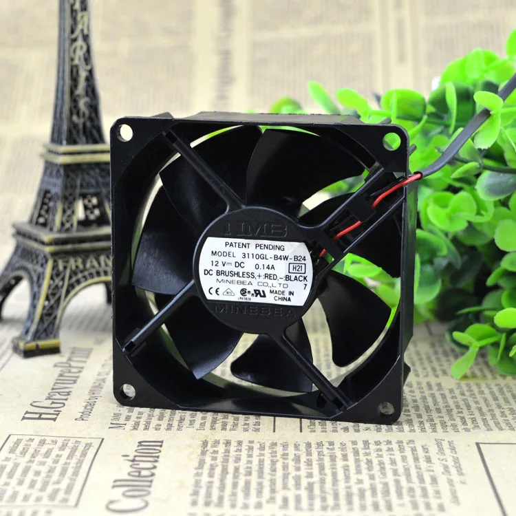 

ORIGINAL 8CM 8025 3110GL-B4W-B24 12V 0.14A COOLING FAN