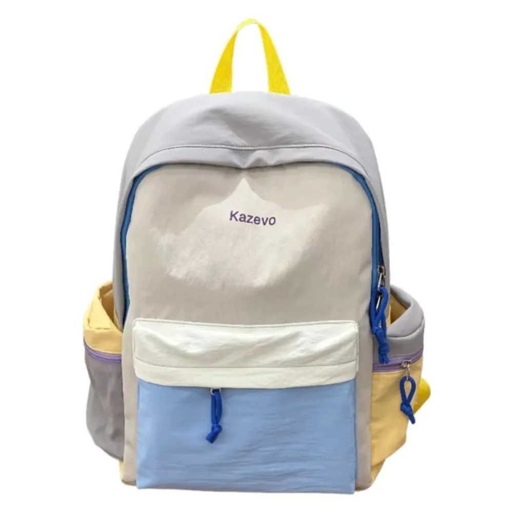 

Waterproof Multicolored Backpack Multi-pocket Layout 20-35L Casual Travel Daypack Lightweight Student School Bag