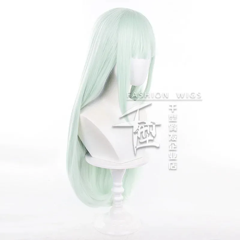 ¡Peluca de cosplay de Mutsumi Wakaba de alta calidad Anime BanG Dream! Mortis-pelucas de Cosplay para mujer, peluca larga verde claro, gorro resistente al calor