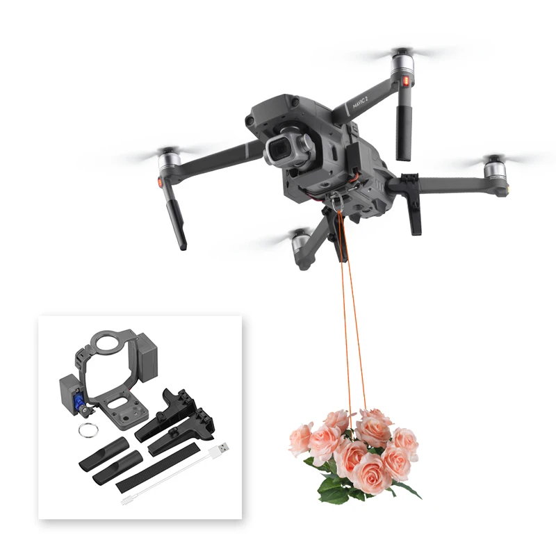 For DJI Mavic 2 Pro/Zoom Drone Airdrop System Thrower Air Dropping Transport Wedding Gift Fishing Delivery Device Rescue Thrower