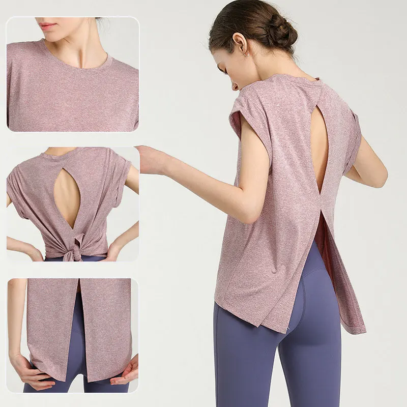 Stown New Style Temperament Quick Drying Sportswear T-shirt Fashion Yoga Vest for Women Sexy Back Top Fitness Suit Female