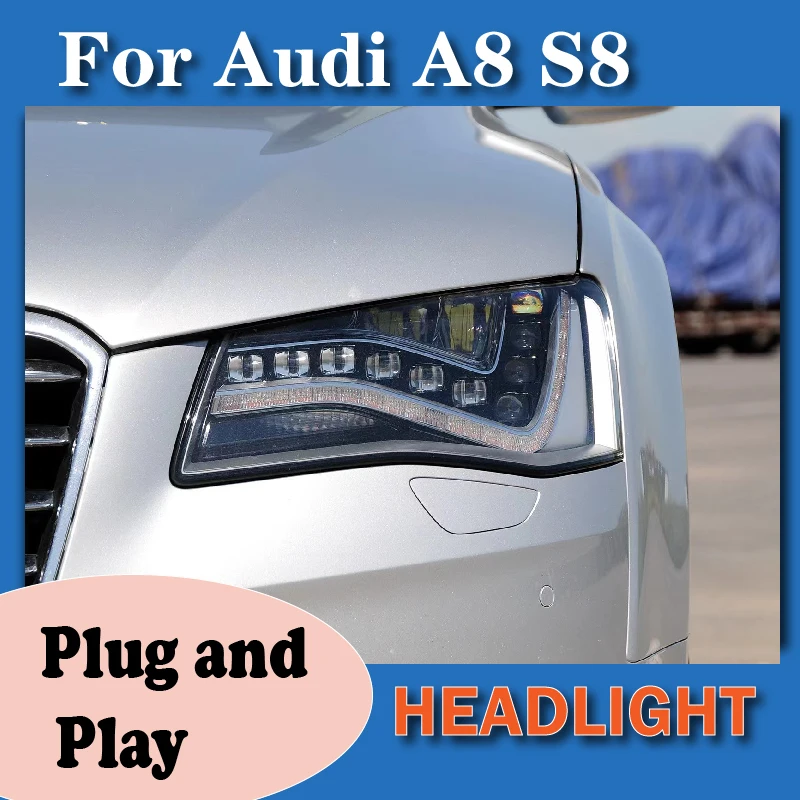 

For Audi A8 LED Headlight 2011-2014 Upgrade A8L S8 Head Lamp LED DRL Headlamp Assembly Auto Part Front Light