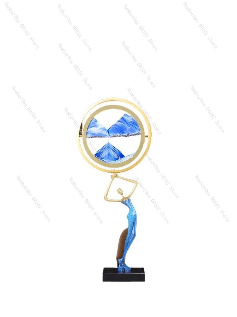 3D Quicksand Painting Ornament Luxury Decorative Art Frame Living Room TV Cabinet Desktop Decoration Gift