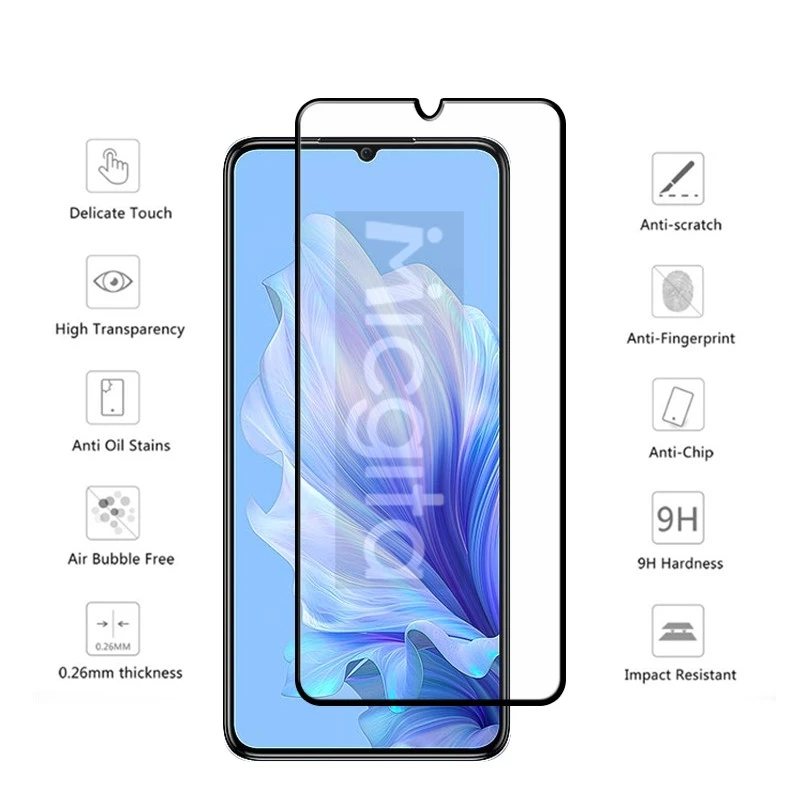 Full Glue Screen Protector For Oukitel C50 Smartphone Glass Anti-Scratch For Oukitel C50 Soft fiber lens film