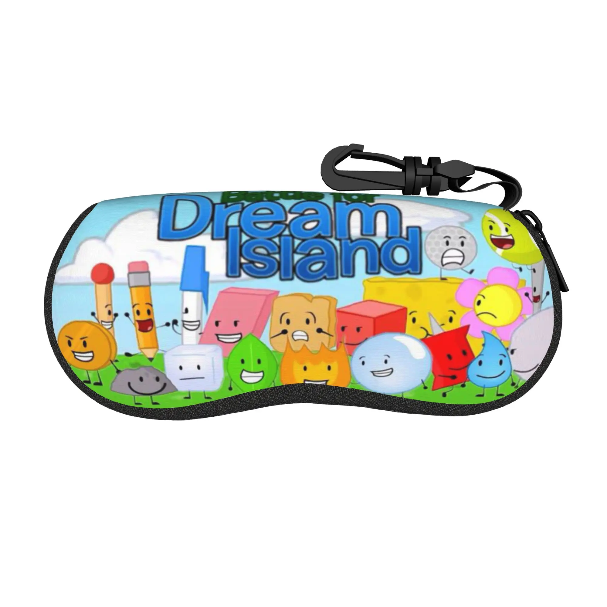 BFDI Battle for Dream Island Accessories Glasses Case for Women Waterproof Zipper Glasses Storage Box Charming Eye Contacts Case