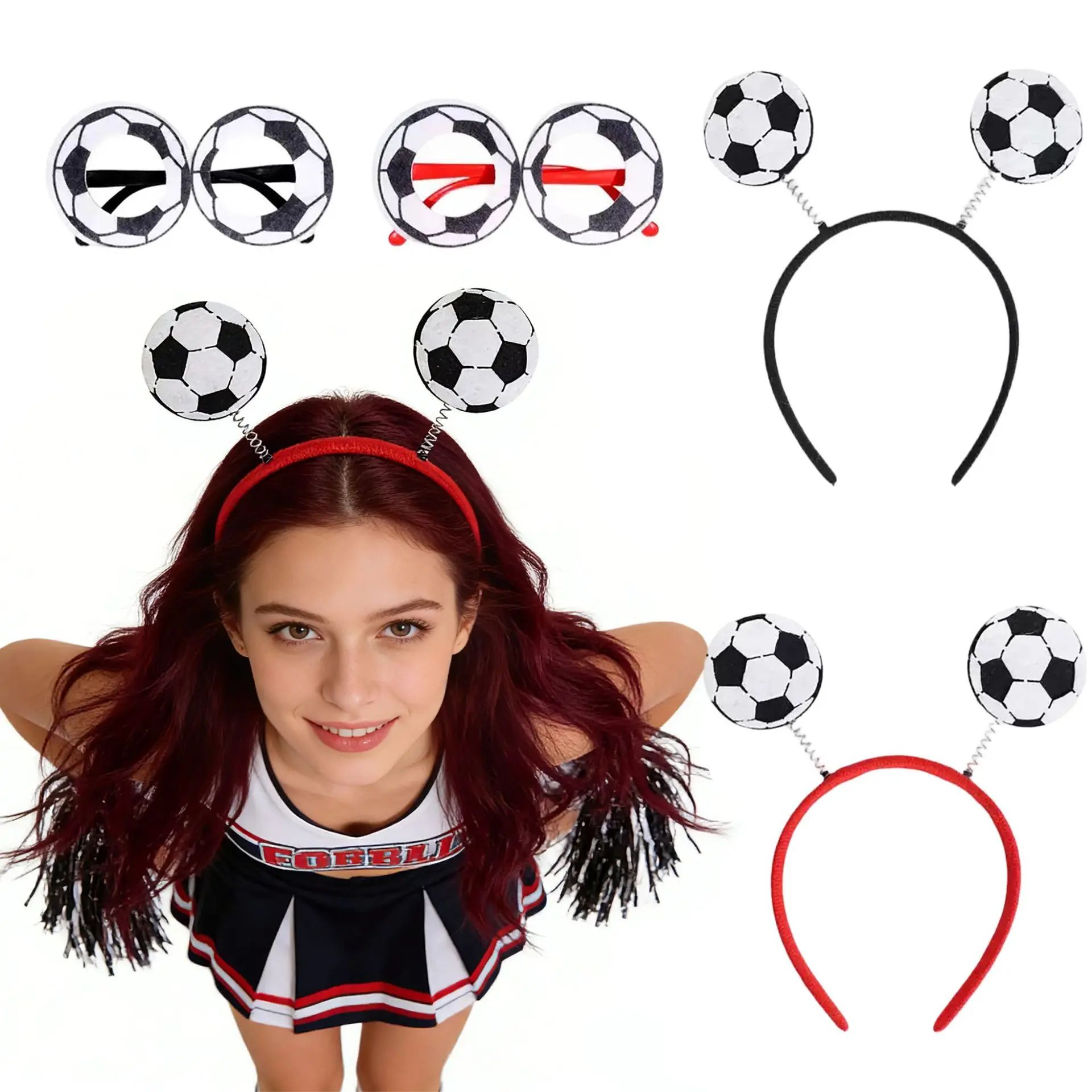 

Estados Unidos, Canadá, México, decoración de la Copa del Mundo, gafas de fútbol, diadema, tema de fiesta de carnaval, animando,