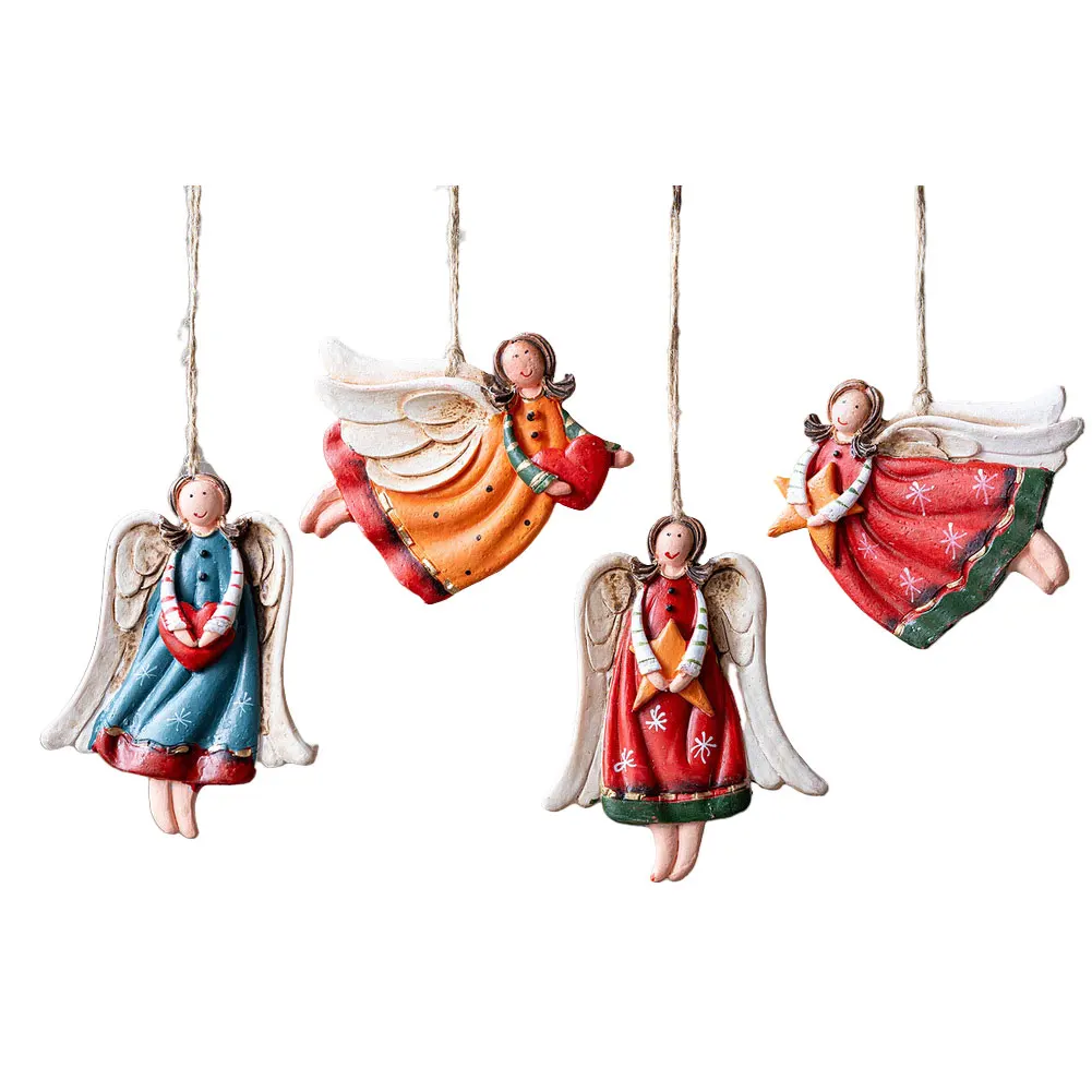 クリスマスツリーアクセサリー-アクセサリー-お祝いのオーナメントセット-クリスマスエンジェルデコレーション-明るく塗装された魅力的なテーマ