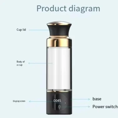 

Новая портативная бутылка для воды, высокая концентрация, насыщенная водородом чашка для воды, чашка для разделения водорода и кислорода, интеллектуальная чашка для водорода